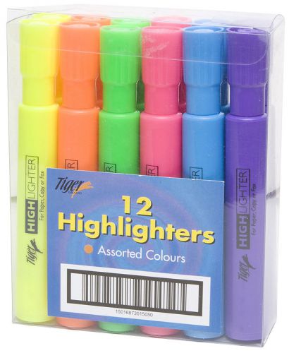 Large 4mm Chisel Tip Highlighter Assorted Colours Pen
