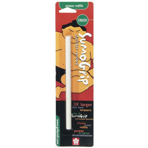 Sakura Sumo Grip Pencil WHITE Eraser Refill 3 pieces in pack