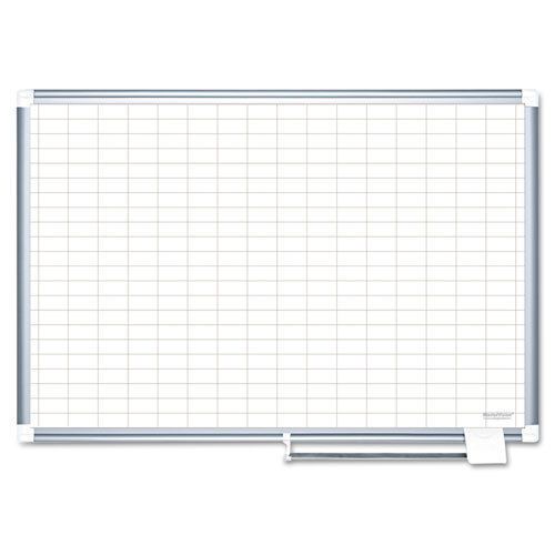 MasterVision Grid Planning Board Board, 36x48, Silver Frame - BVCMA0592830