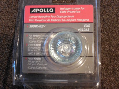 APOLLO HALOGEN LAMP FOR SLIDE PROJECTORS EXR #31263, 300W/82V