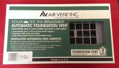Air vent inc automative foundation vent 50 nfa grey p/nragr for sale