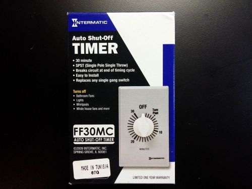 NEW Intermatic 30-Minute Wall Timer, Brushed Metal FF30MC