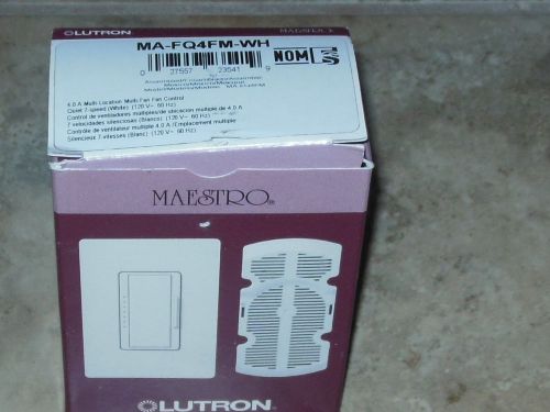 Lutron Maestro Multi-Location Multi-Fan Fan Control MA-FQ4FM-WH