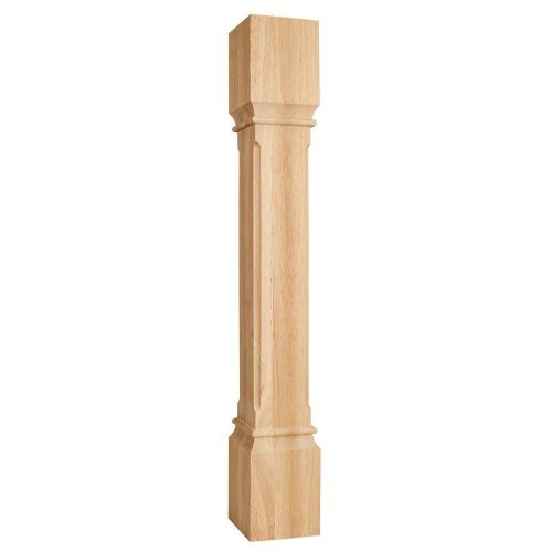 Fluted corner modern wood post (island leg). 5&#034; x 5&#034; x 35-1/2&#034;- #p38 for sale