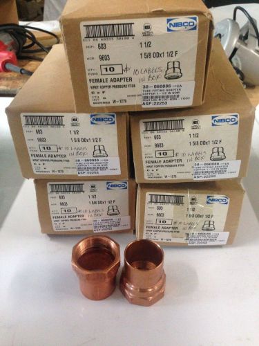 Nibco wrot copper pressure female adapter cxf 1-5/8&#034; odx1-1/2&#034; f, lot of (50) for sale