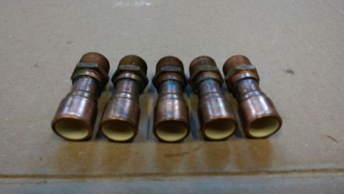 LOT OF 5 1/2&#034; x 1/2&#034; CPVC TO COPPER MALE IPS ADAPTERS FREE SHIPPING