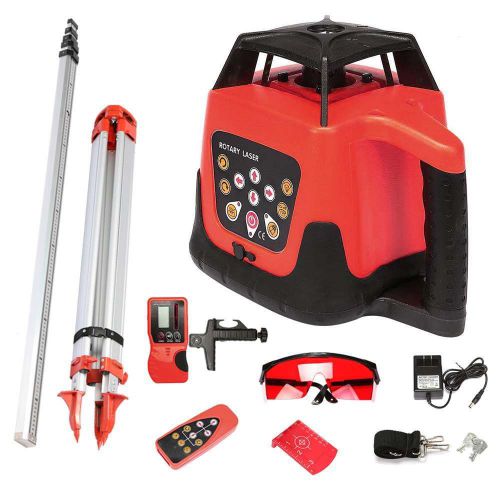Rotary red laser level+tripod+staff positioning precise accurate high reputation for sale