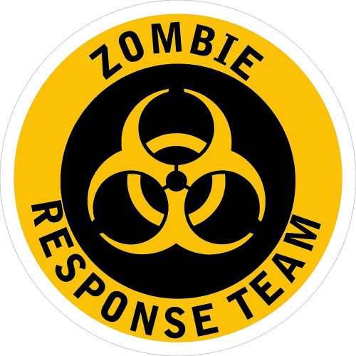 ZOMBIE RESPONSE TEAM Hard hat decals stickers funny laptops, toolbox MC Helmets