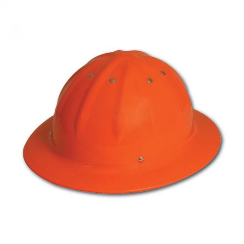 Aluminum Full Brim Hard Helmet 4 Point Ratchet Suspention Hard Hat Orange