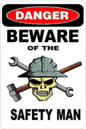 3 - Danger Beware Of The Safety Man Oilfield Union Hard Hat Helmet Sticker H384