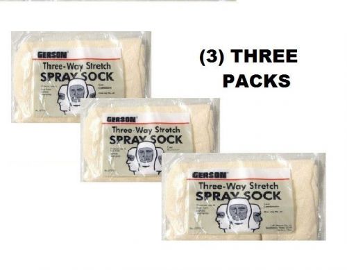 3 PACKS of Gerson Spray Socks 3 Way StretchPolyester AUTO SPRAYING HEADCOVER