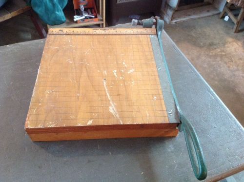 Vintage Sears Roebuck 10 Inch Paper Cutter Wooden Craft Measure Art School