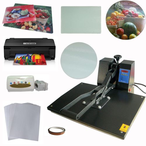 16x24 flat heat press epson inkjet printer ciss blank cutting board transfer kit for sale