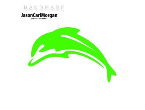 JCM® Iron On Applique Decal, Dolphin Neon Green