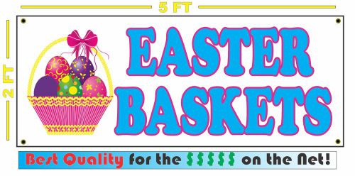 EASTER BASKETS Full Color Banner Sign for candy gifts chocolate egg bunny chick