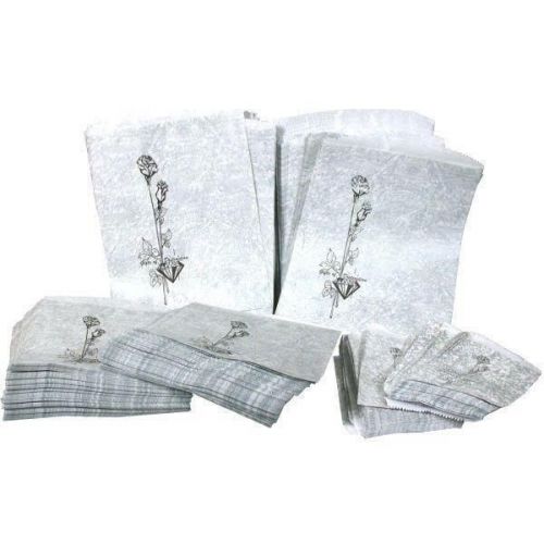 600 Silver Paper Gift Shopping Tote Carrying Bags