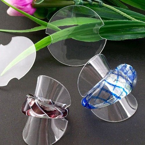 100 X Jewelry Rings Plastic Showcase Stand Display 38mm CHIC