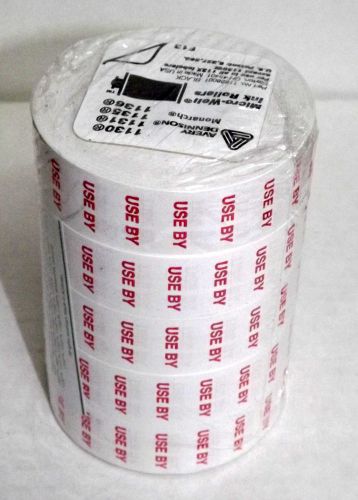 Monarch 1131 Date Ticketing Use By Labels 10,000(5 rolls) White. 70775