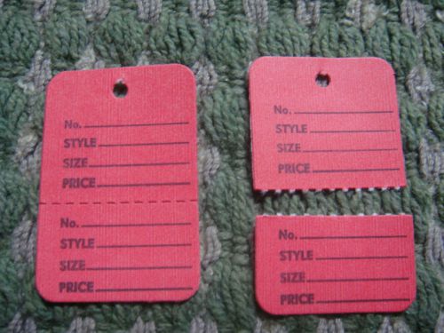 300 Clothing Price Tagging Tag Tagger Gun Hang Label Red Large Size Paper