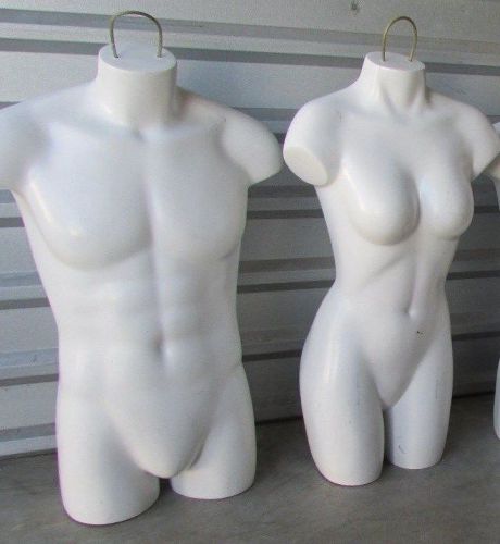 Anchor Blue Store Display Mannequin Forms SET OF 2 Male Female w/ Hanging Loop