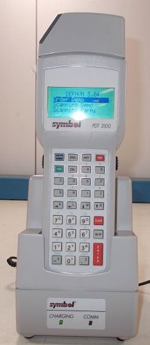 Symbol pdt3100 barcode scanner data terminal with symbol charger cradle crd3100 for sale