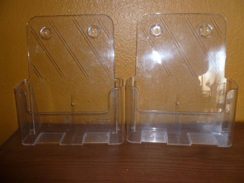 Clear Acrylic Literature Stand Rack Holder Table / Hanging Display Used