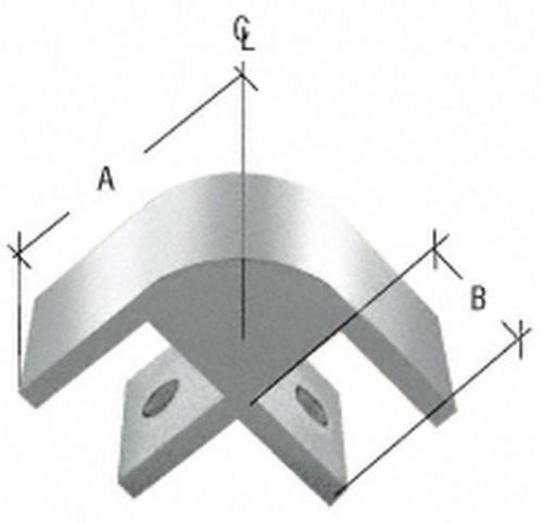CRL Chrome 2-way 90degree Connector For 1/2&#034; Glass