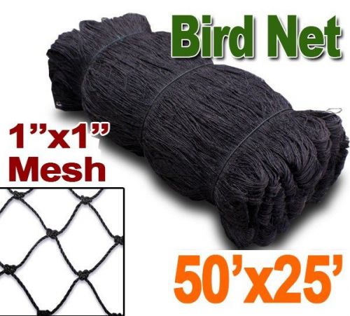 New Anti Bird Netting 50&#039;X25&#039; Net Netting Aviary Game Poultry Bird 1&#034;x1&#034; Mesh