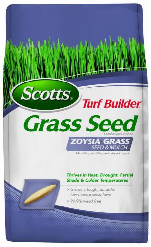 1 scotts 18362 turf builder zoysia grass seed and mulch, 5-pound brand new! for sale