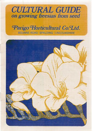 Cultural Guide Growing Freesias From Seed Leaflet 939A