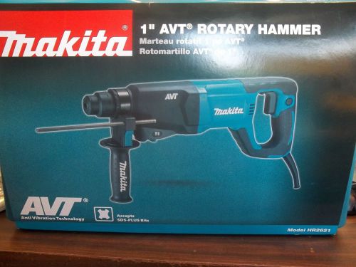 Makita 1&#034; avt rotary hammer model hr2621 new 8.0 amp motor nib free shipping for sale