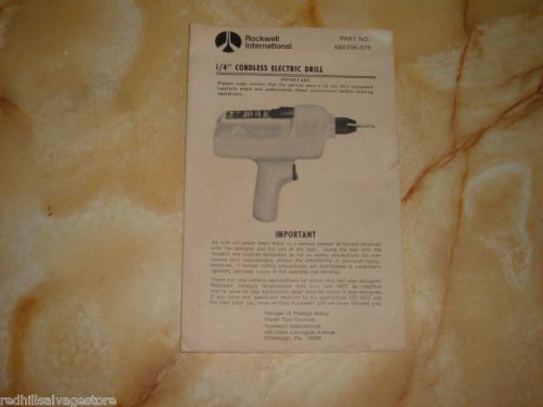 rockwell international cordless electric drill manual