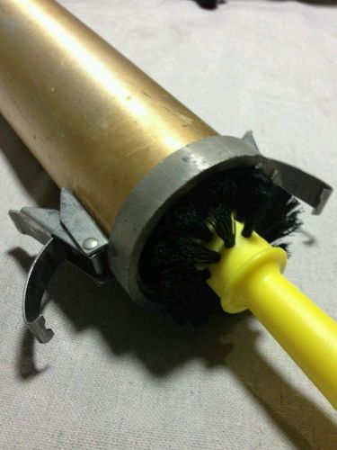 Drywall loading pump clean out brush with handle
