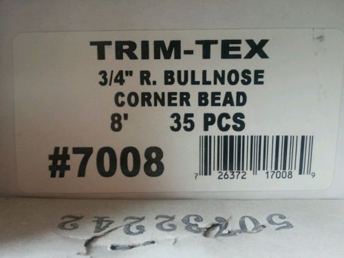 Trim-tex 3/4 bullnose corner bead 8ft. 35 pcs per box.  Lot of 59 boxes