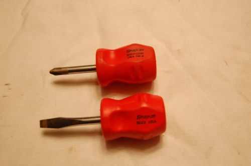 Snap-on Red Handle Stubby Scrrwdriver Set SGD1 &amp; SGDP22IR