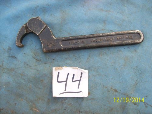 WILLIAMS ADJUSTABLE SPANNER WRENCH #472 1-1/4&#034; - 3&#034;