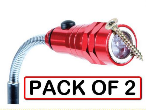 (2-pack)velleman efl20d telescopic flashlight/pick-up tool w/ magnetic tip&amp;base for sale