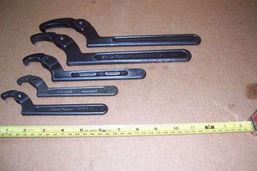 SNAP ON, BLUEPOINT,  HOOK SPANNER WRENCHES, SET OF 5