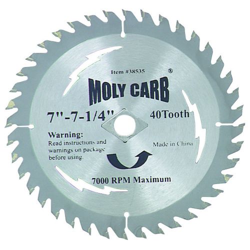 7-1/4&#034;, 40 Tooth M2 High Speed Steel Tipped Circular Saw Blade
