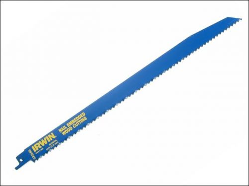 IRWIN Sabre Saw Blade 156R 300mm Nail Embeded Wood Cut Pack of 5