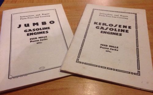 Lot Of 2 Jumbo Gas Motor Gasoline Engine Book Manual Hit Miss Stationary