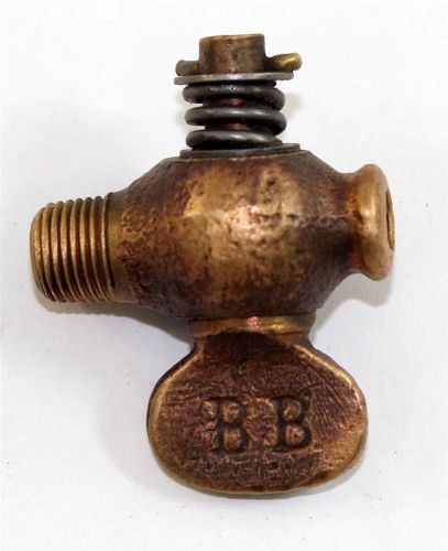 Vintage b b brass petcock valve steam engine hit &amp; miss water drain for sale