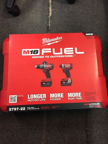 NEW Milwaukee 2797-22 M18 Fuel 2-Tool Combo Kit a-x