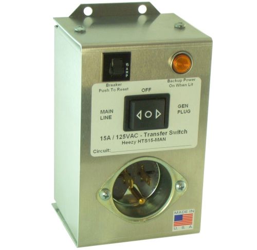 Manual generator furnace transfer switch single circuit 120 boiler sump pump for sale