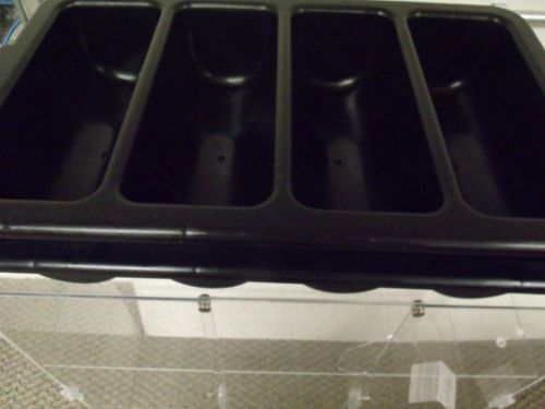 Black 4-Compartment Cutlery Box