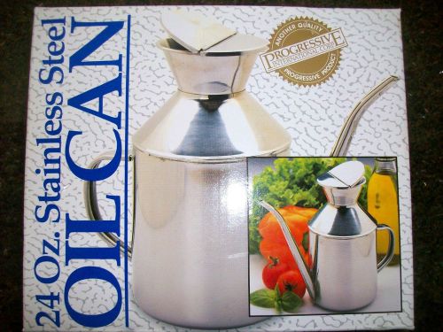 New! 24oz Stainless Covered Cooking Oil Can by  Progressive International Corp