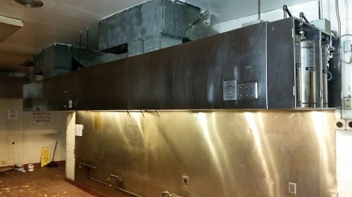 (2) 10&#039; restaurant exhaust hood s, exhaust fan, make up air, ansul system for sale