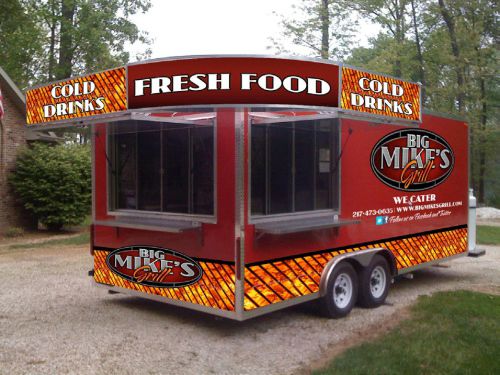 2012 concession trailer 8.6&#039; x 20&#039;  - grill on wheels for sale
