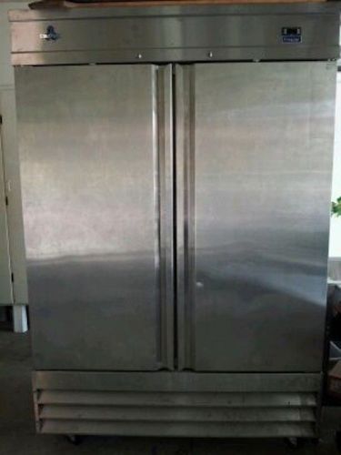 Coldtech model cfd-2f double solid doors stainless commercial freezer - reach in for sale