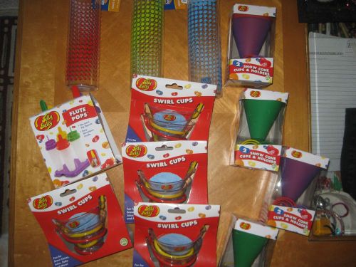 Jelly belly ice cream &amp; snow cone supply lot + water bottles for sale